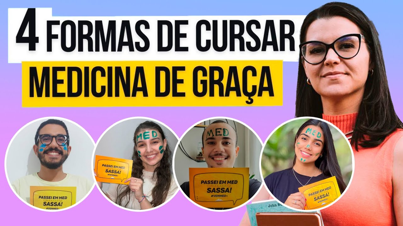4 formas de fazer MEDICINA de graça (Atualizado 2025)