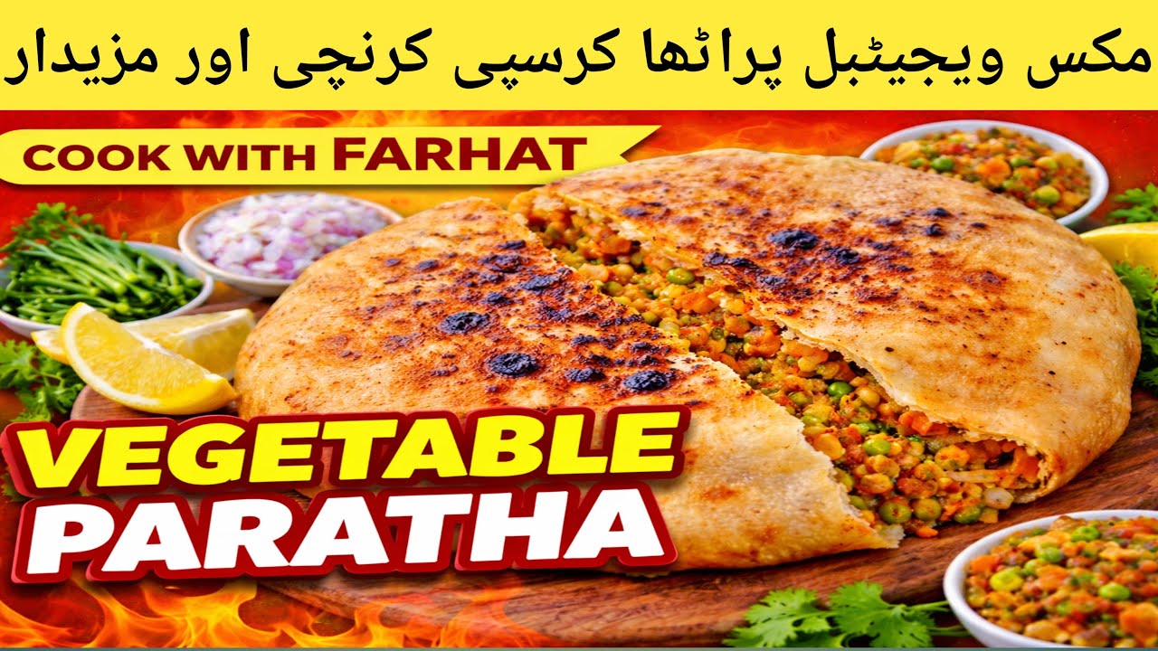Vegetable Paratha Recipe | Soft & Crispy Sabzi Paratha | Easy Breakfast | Cook With Farhat