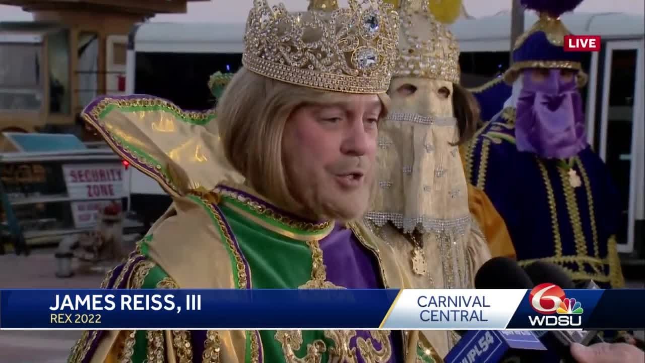 Rex, King of Carnival, arrives in New Orleans