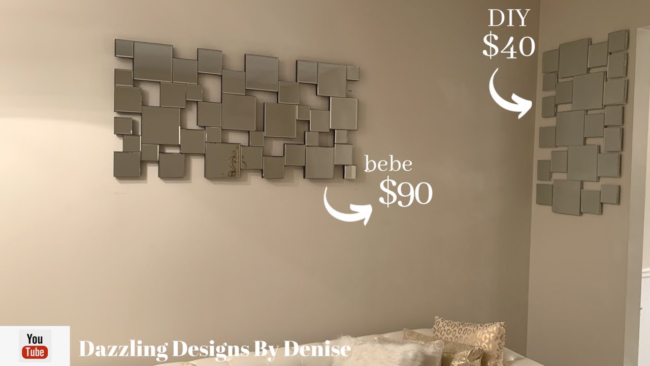 Designer Inspired DIY || Mirrored Wall Decor || by DDByD