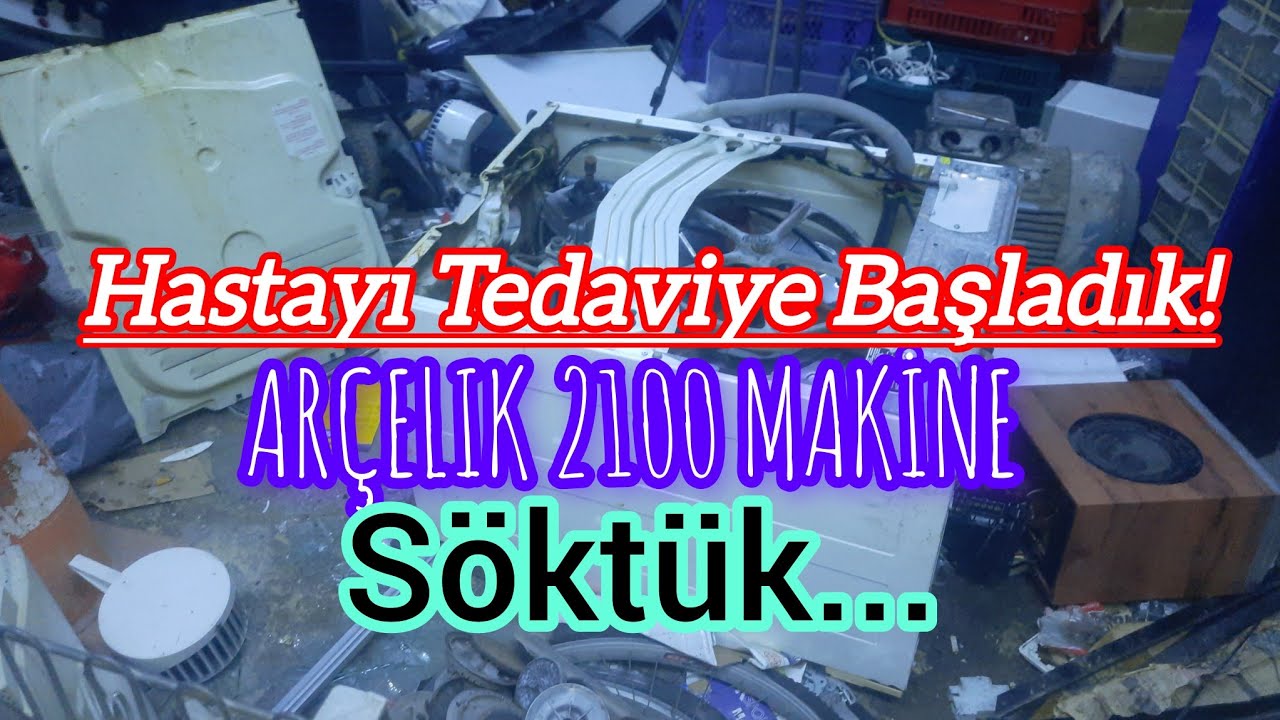 Arçelik 2100 Çamaşır Makinesi Söktük Hurdası Ne Topladı/ Kırdık Parçaladık