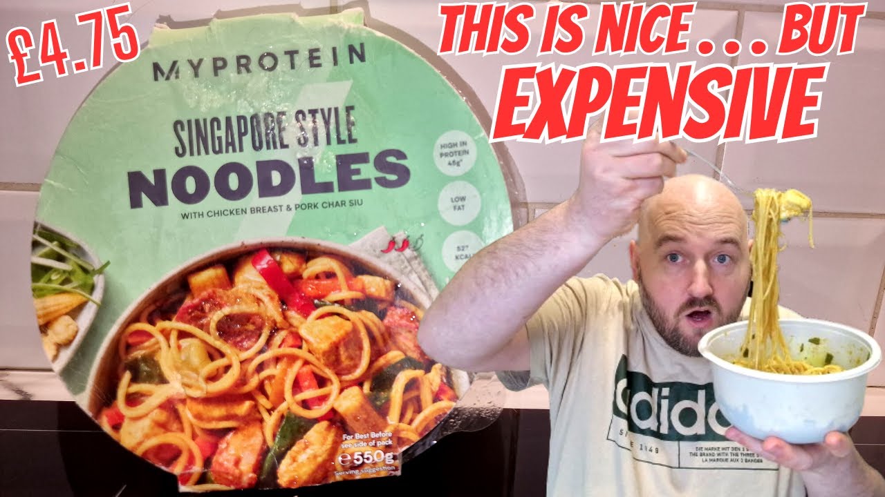SINGAPORE STYLE NOODLES - This is nice, but... EXPENSIVE - My Protein - Food Review - CHICKEN & PORK