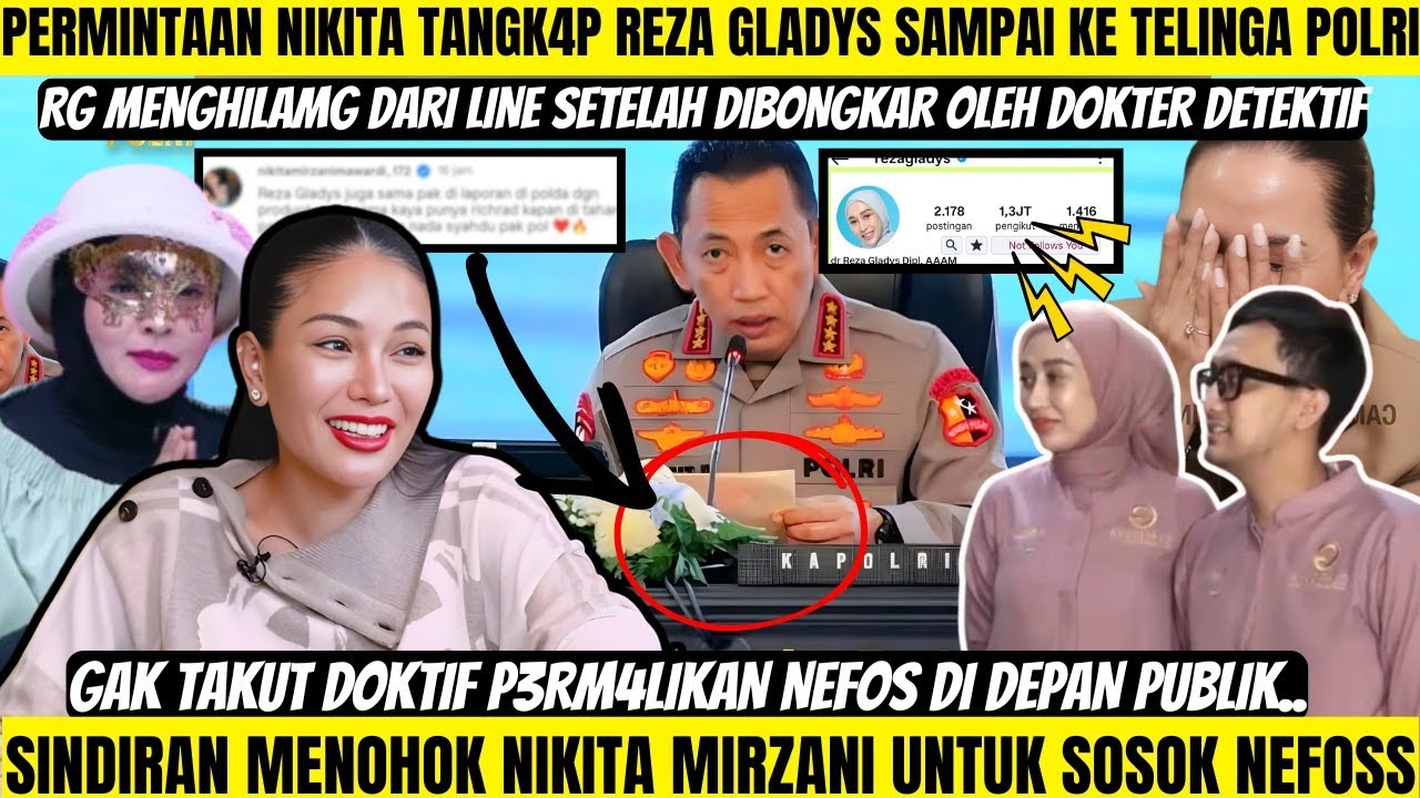 MULAI KIC3P⁉️RG MENGHILANG DARI LINE‼️PERMINTAAN NIKITA TANGK4P REZA GLADYS SAMPAI KE TELINGA POLRI❗