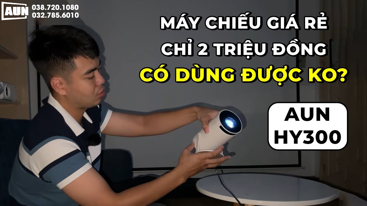 M&aacute;y chiếu mini gi&aacute; rẻ 2 triệu th&igrave; c&oacute; d&ugrave;ng được kh&ocirc;ng/Review Aun Hy300 kh&aacute; nhiều thứ hay ở mức gi&aacute; rẻ