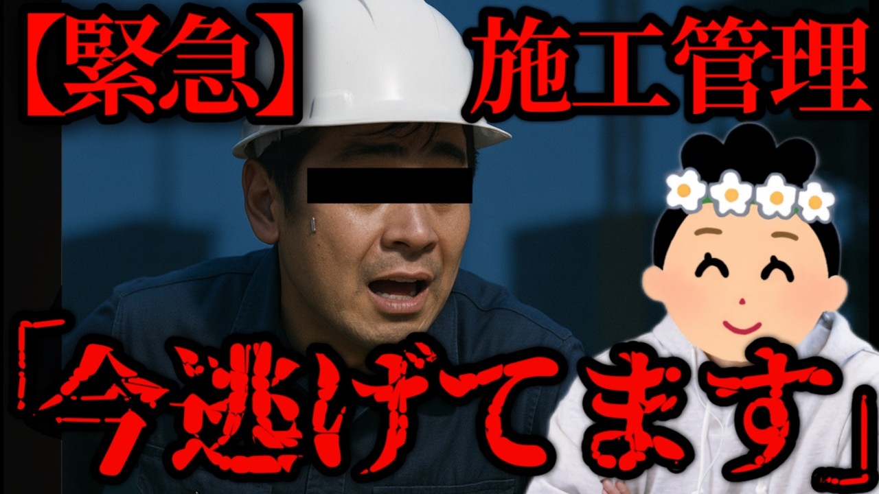 【警察出動】「助けてください」職場を夜逃げした施工管理が逃亡先から相談凸→警察も絡むヤバい話だった【建設業界】