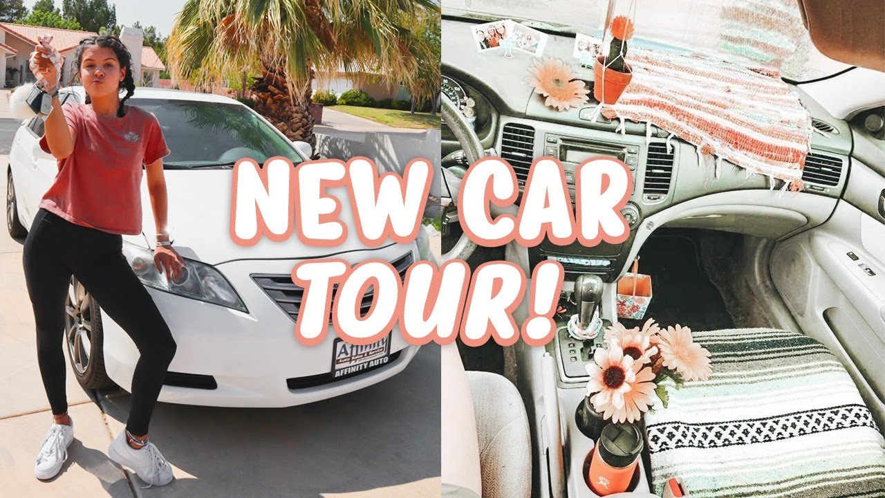 NEW CAR TOUR! + what’s inside my cute car :)
