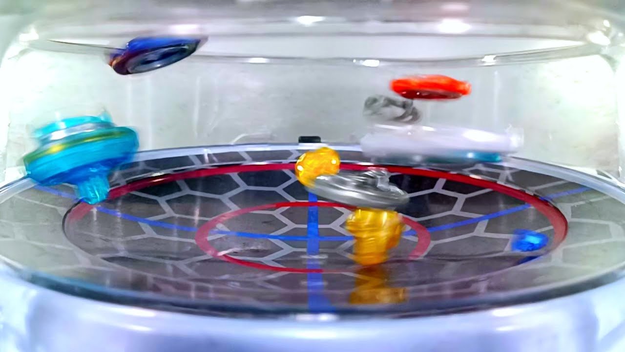 Savior Valkyrie broke against 2 Glide Ragnaruks in Slow Motion ベイブレードバースト