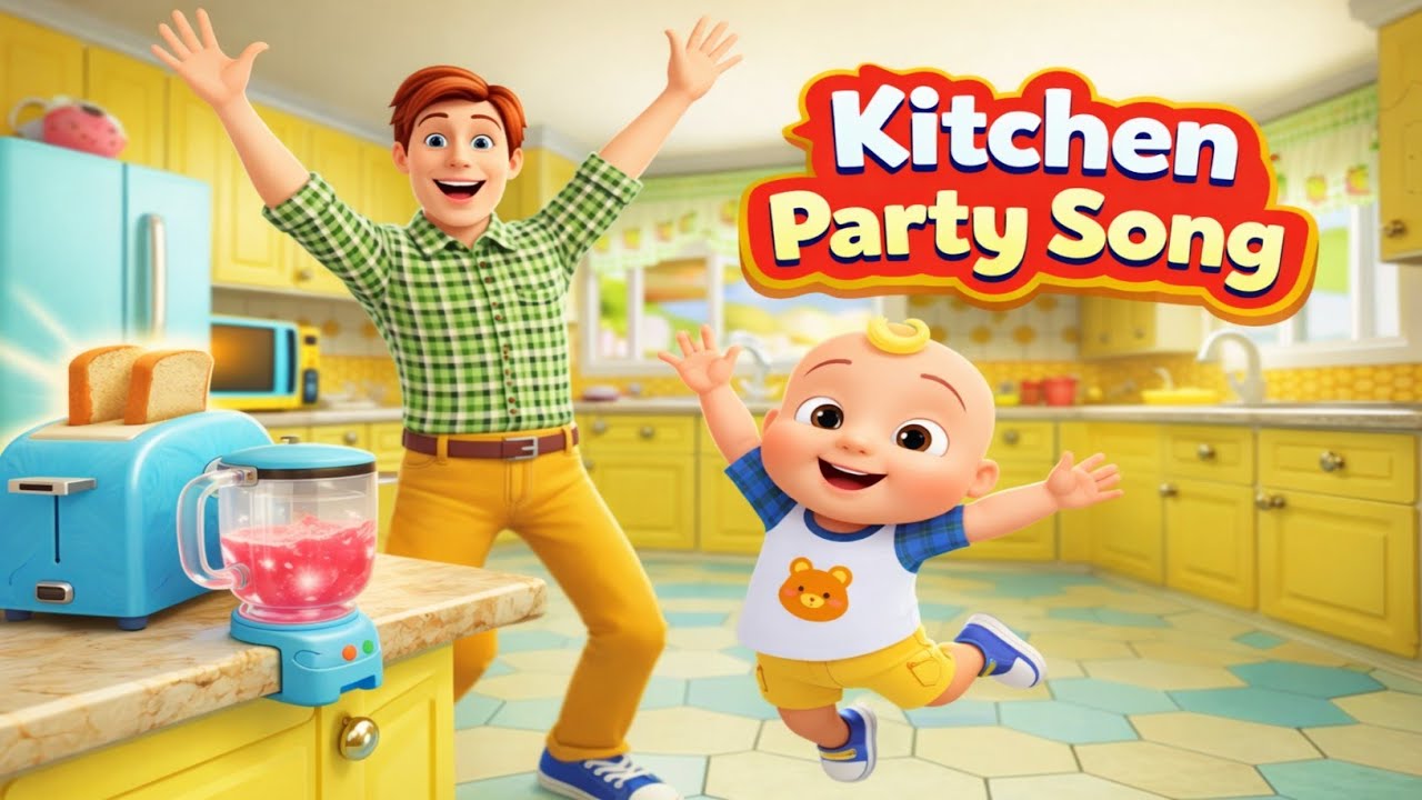 Kitchen Sounds Song for Kids 🍞🎶 | Pop, Spin & Jump Dance!