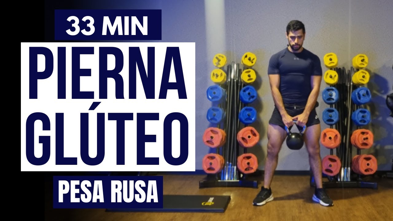 Rutina Pierna y glúteos con kettlebell en casa 🔥 Ejercicios con pesa rusa para tren inferior