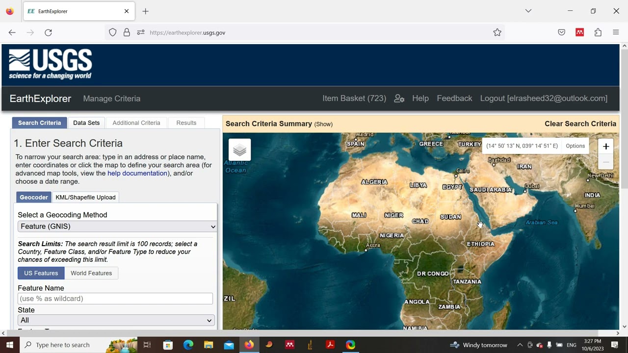 طريقة تنزيل صور اقمار صناعية Landsat   مجانا من موقع USGS