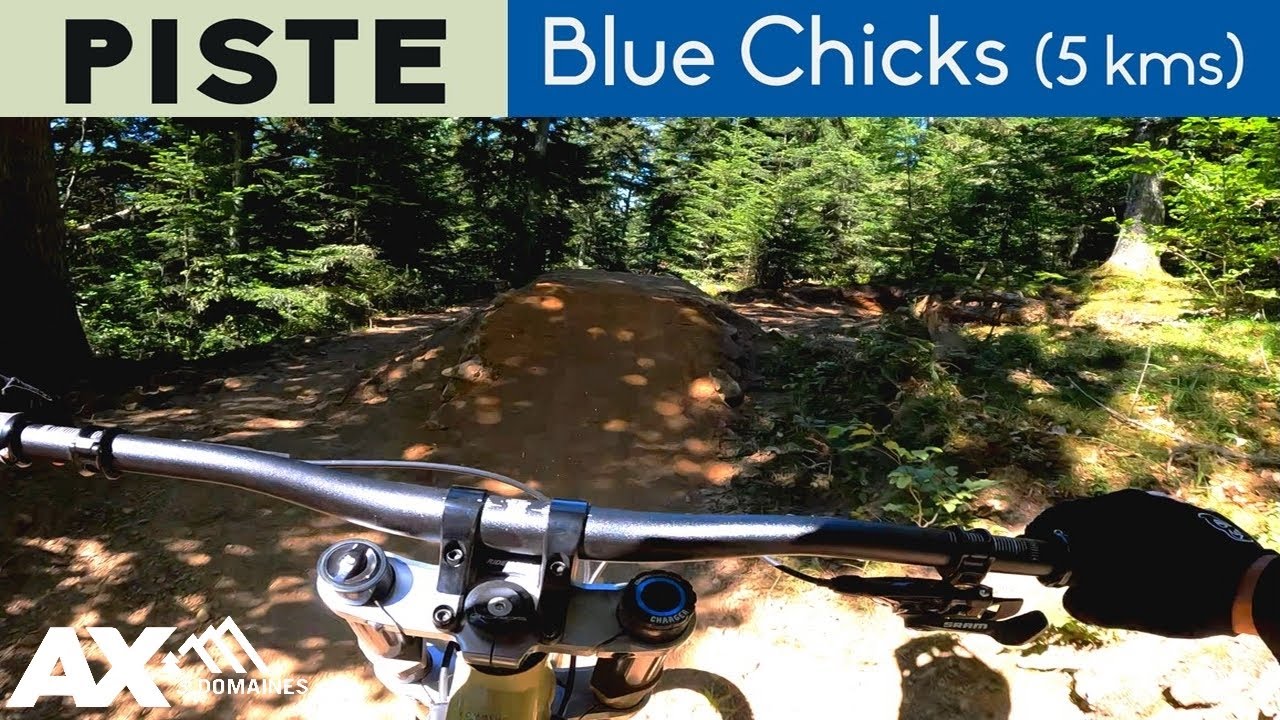 VTT DH AX 3 DOMAINES : Descente Piste Bleu 2022 4K