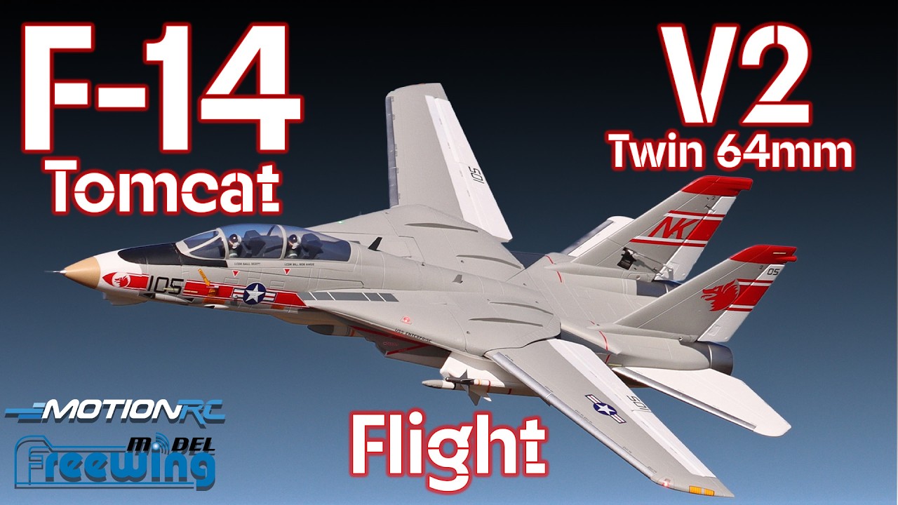 Легенда обновлена! Новый V2 Freewing Twin 64mm F-14 Tomcat Flight | Motion RC