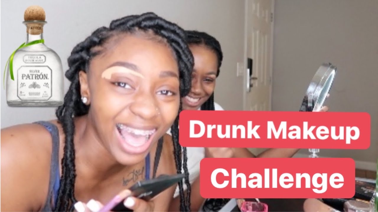 DRUNK MAKEUP CHALLENGE *FAIL BUT FUNNY* 😂