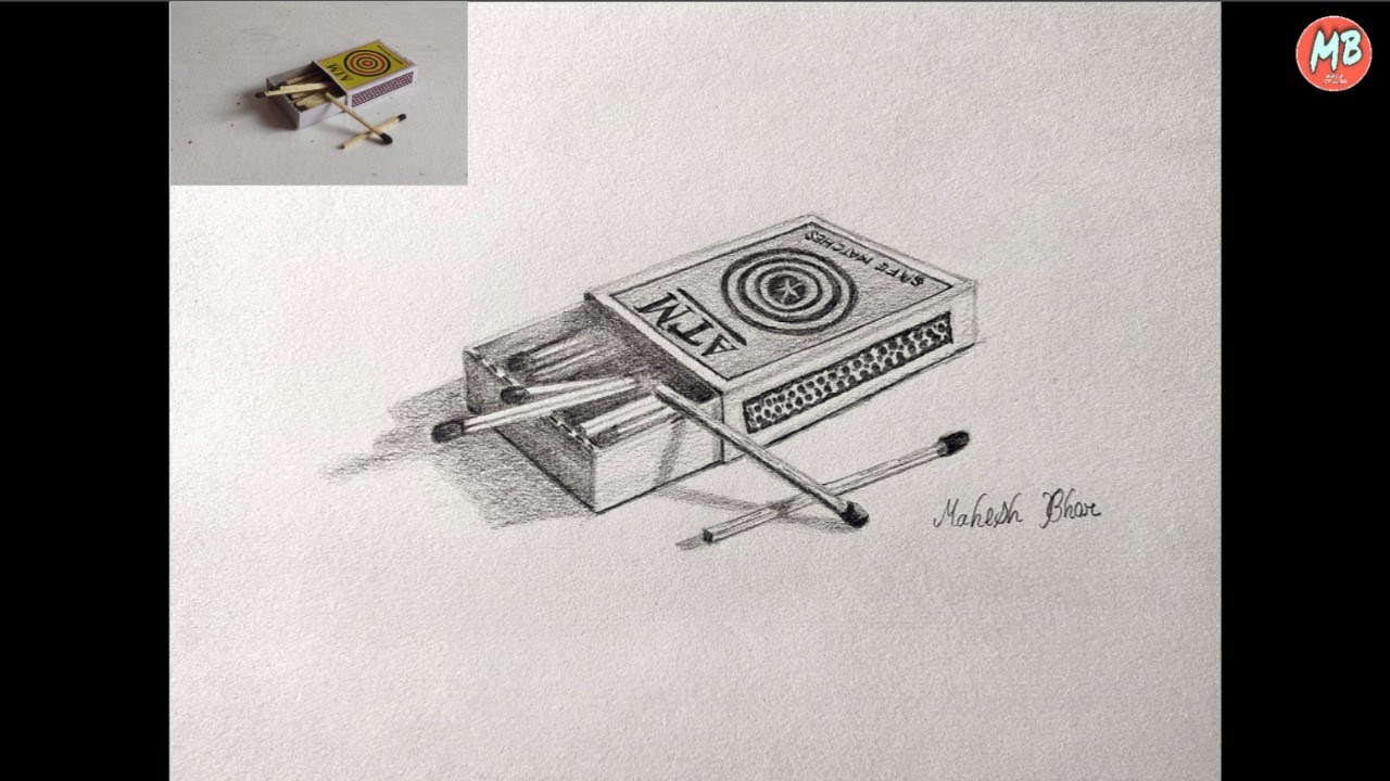Match Box Pencil Drawing / Object Drawing