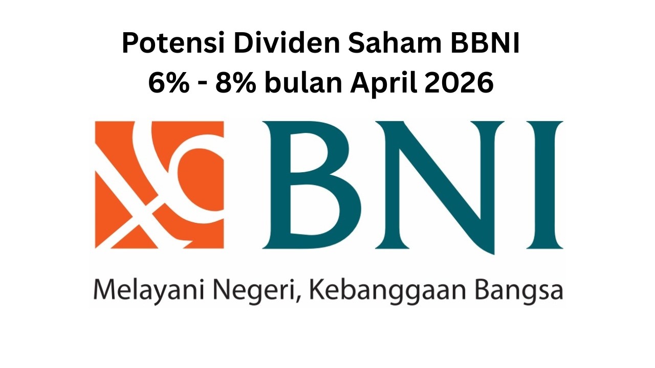 Potensi Dividen Saham BBNI 6% - 7.8% bulan April 2026