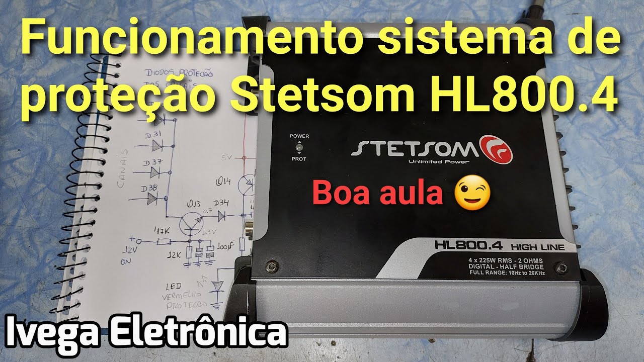 Stetsom HL800.4, não liga,  análise do defeito, uma boa aula