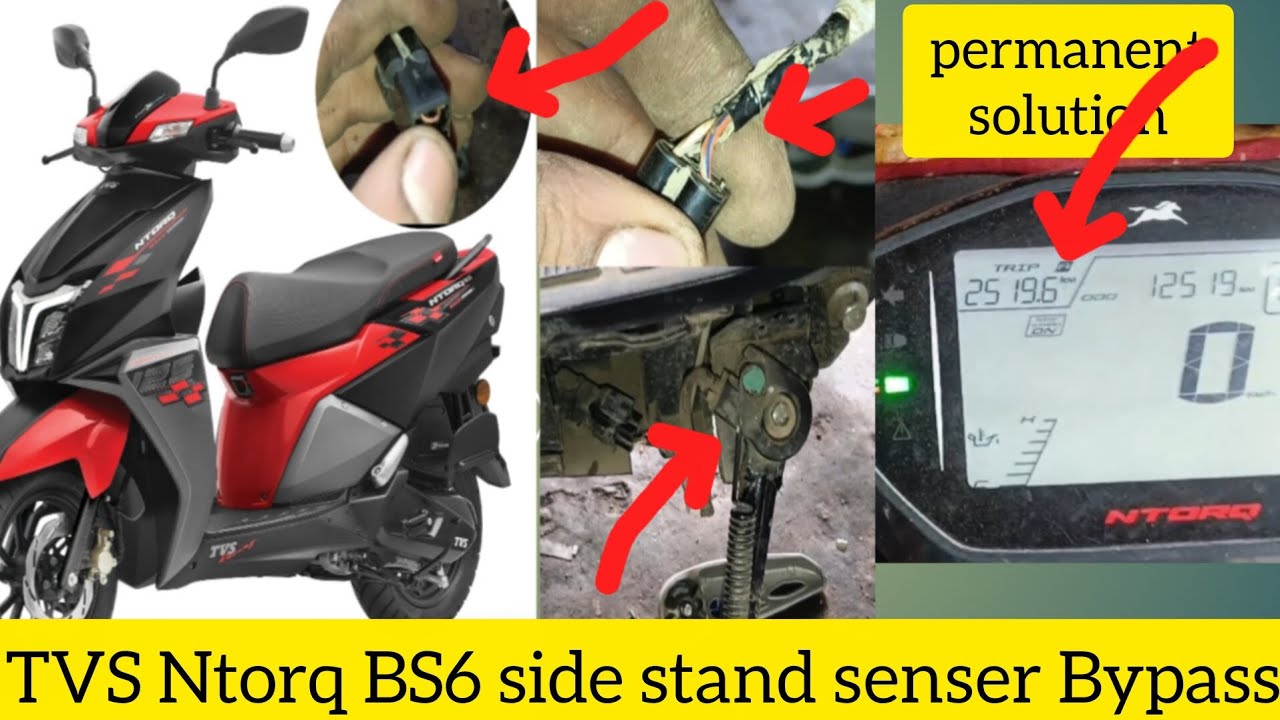 TVS Ntorq BS6 side stand senser Bypass kese kore 