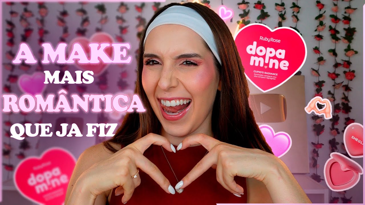 MAQUIAGEM USANDO APENAS EMBALAGENS DE CORAÇÃO ❤️ #desafiomake