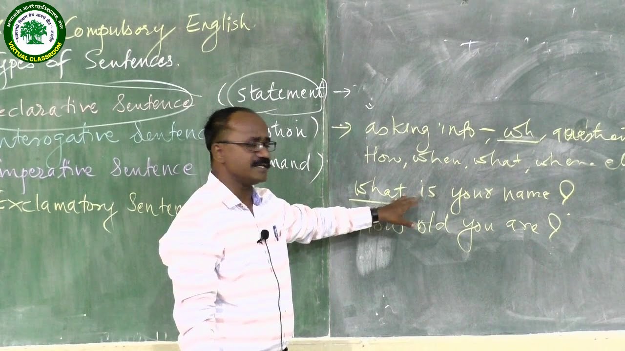 TYBA ||Compulsory English|| Types of Sentences || PROF.GANESH WAGH