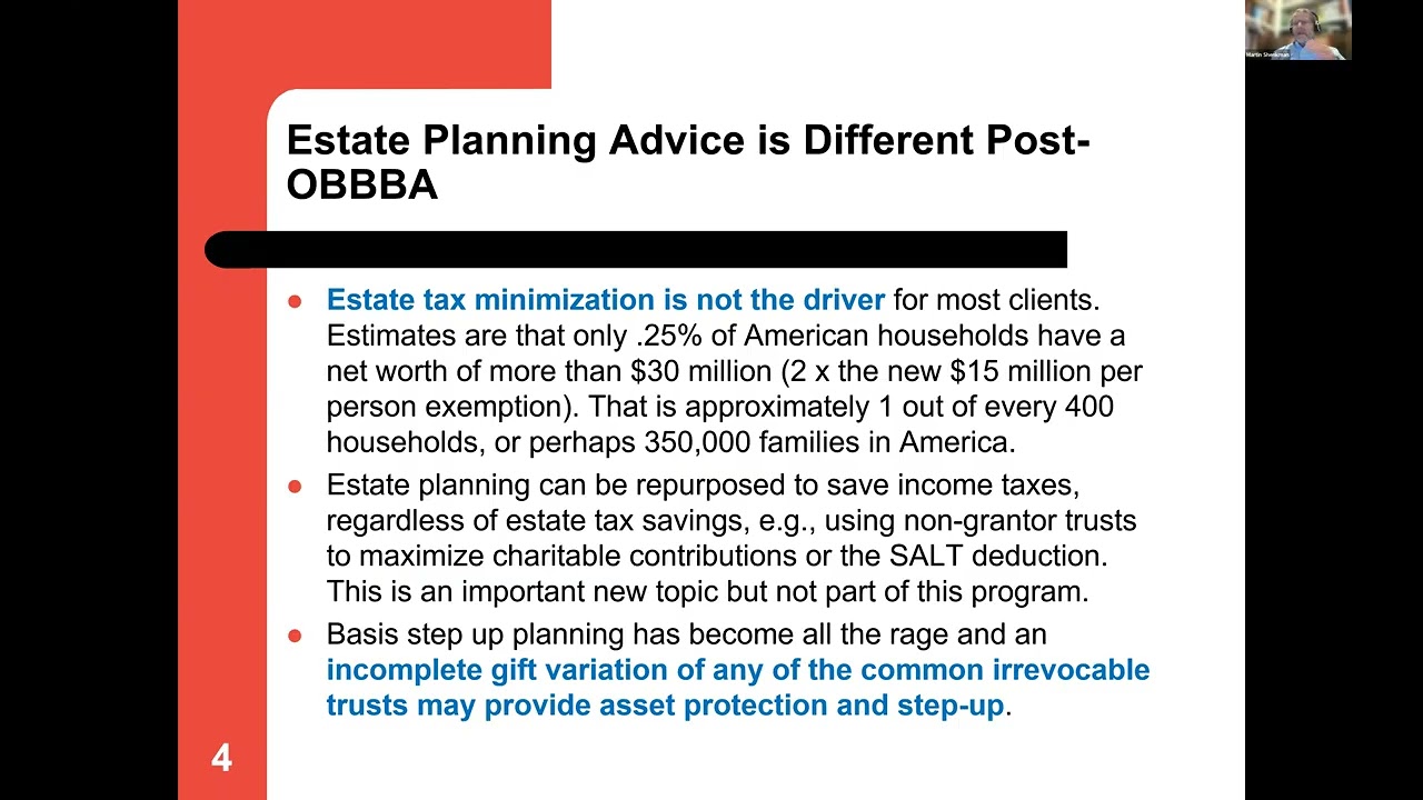 Webinar/Podcast 143: Asset Protection in 2026: SLATs, DAPTs, SPATs and more Acronyms