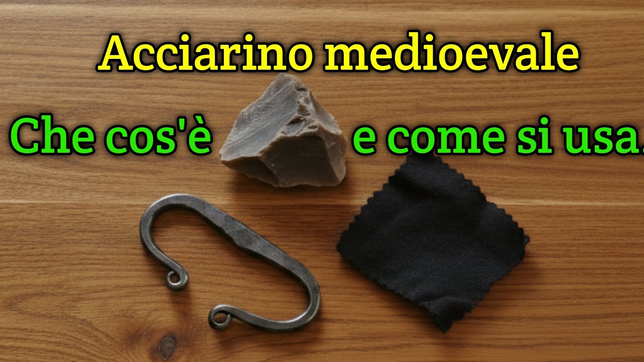 Acciarino medievale - medieval flint, Che cos'è e come si usa.