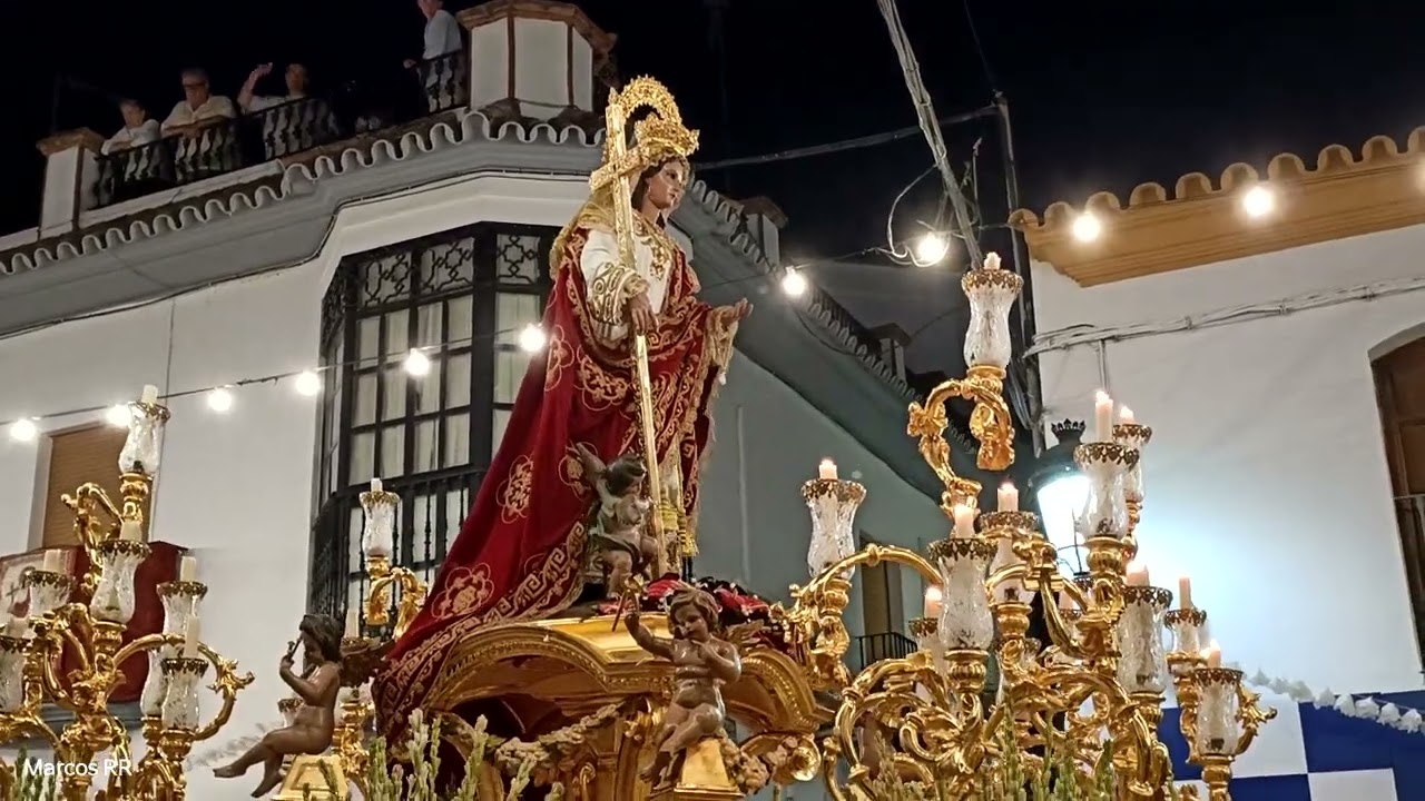 Procesión extraordinaria de Santa Elena de Aznalcóllar el 13 de Agosto de 2023.