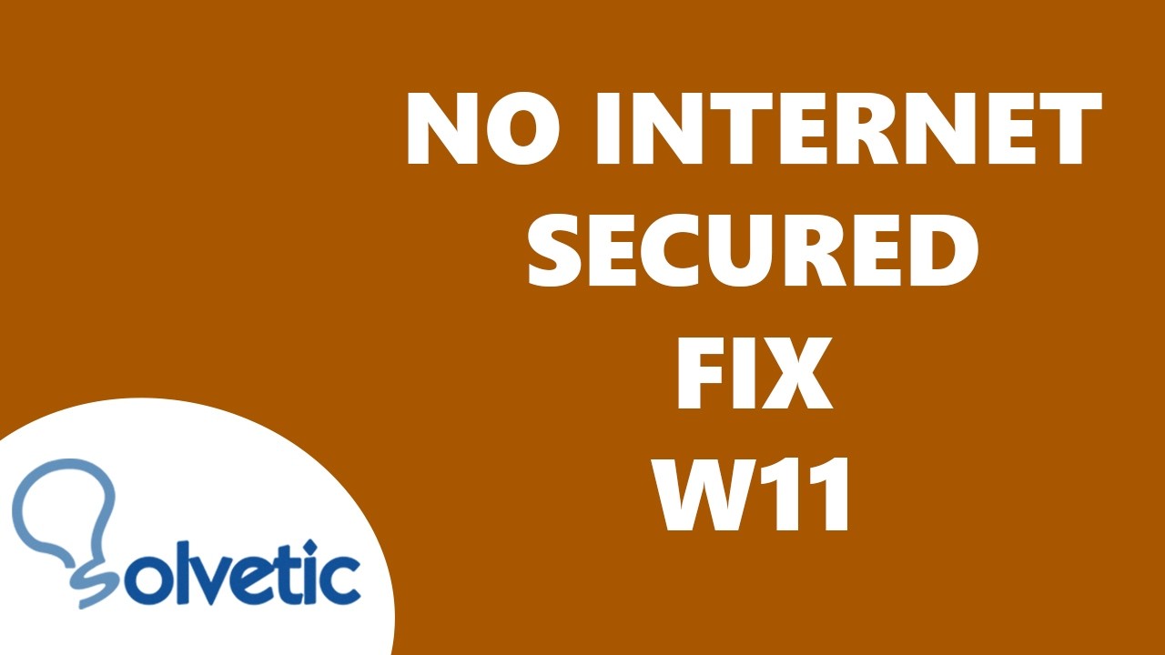 No Internet Secured Windows 11 WiFi FIX Laptop or PC ▶️▶️