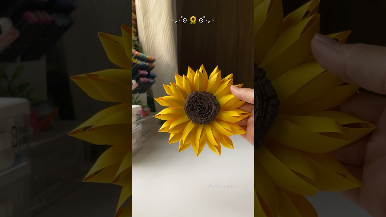 DIY Sunflower with Paper 