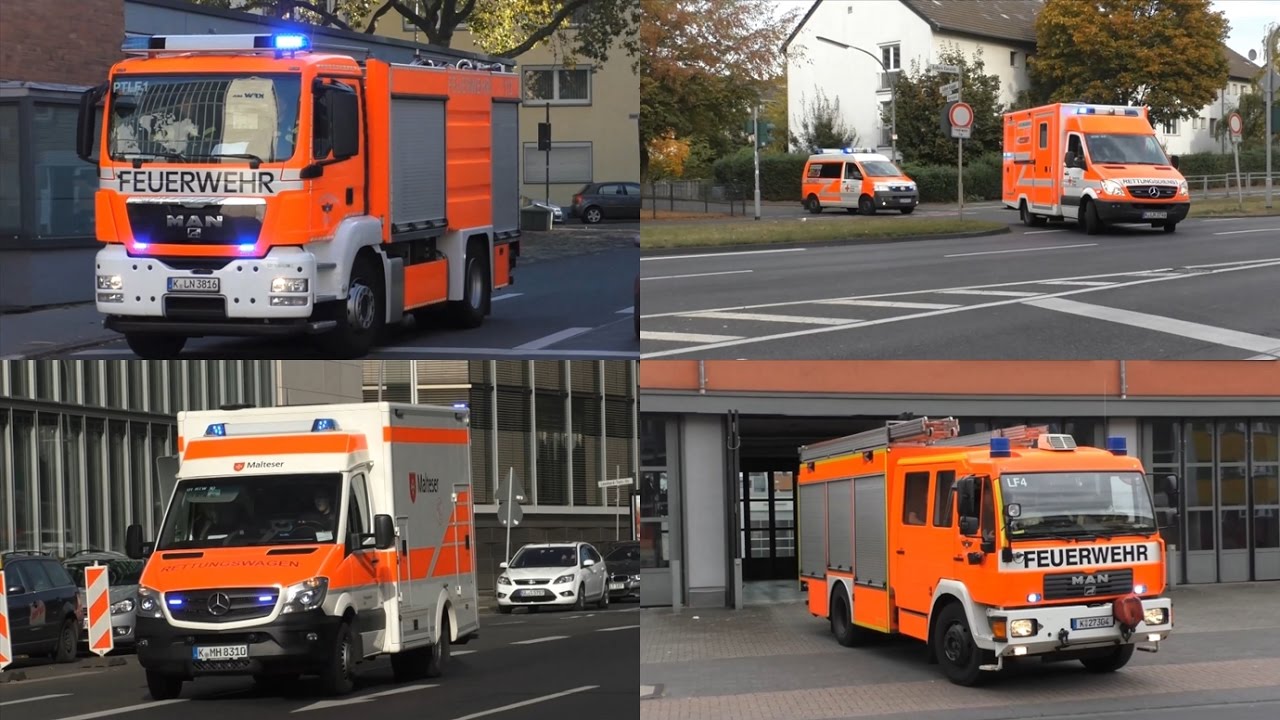 Feuerwehr, RD & Polizei in Köln - 30 Minuten Einsatzfahrten