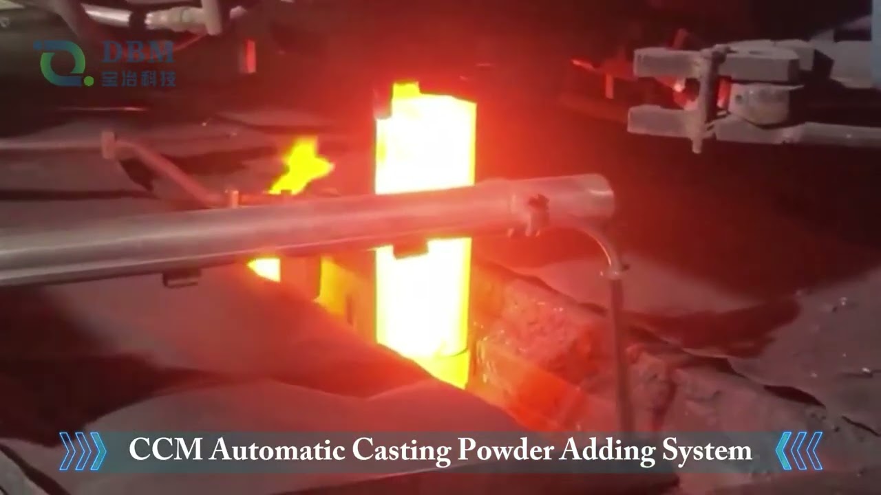 Automatic continuous casting powder adding system - CCM Automation solution #steelmill #industry40