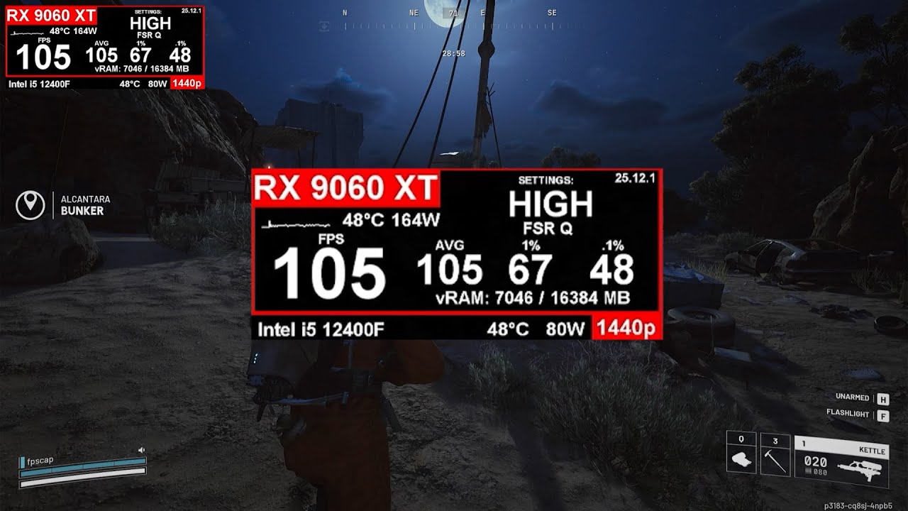 Arc Raiders: RX 9060XT 16GB + intel i5 12400F 3K 1440p HIGH FSR Quality