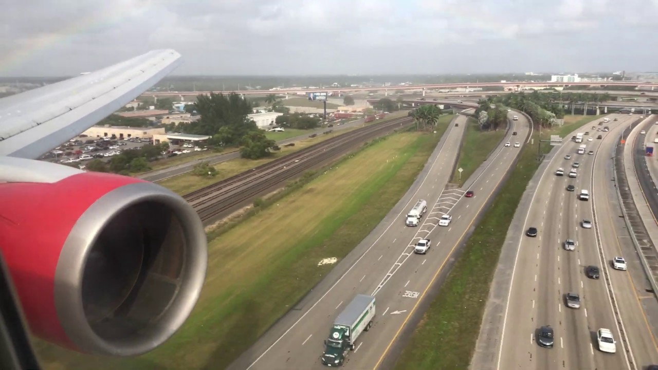 Landing in Fort Lauderdale from Montreal | Air Canada Rouge 767-300ER | AC1600