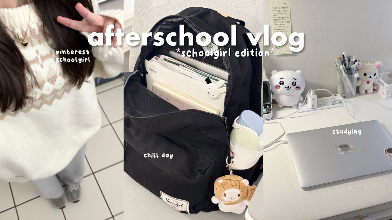🎐 afterschool vlog: chill day, studying & finishing work, afterschool routine