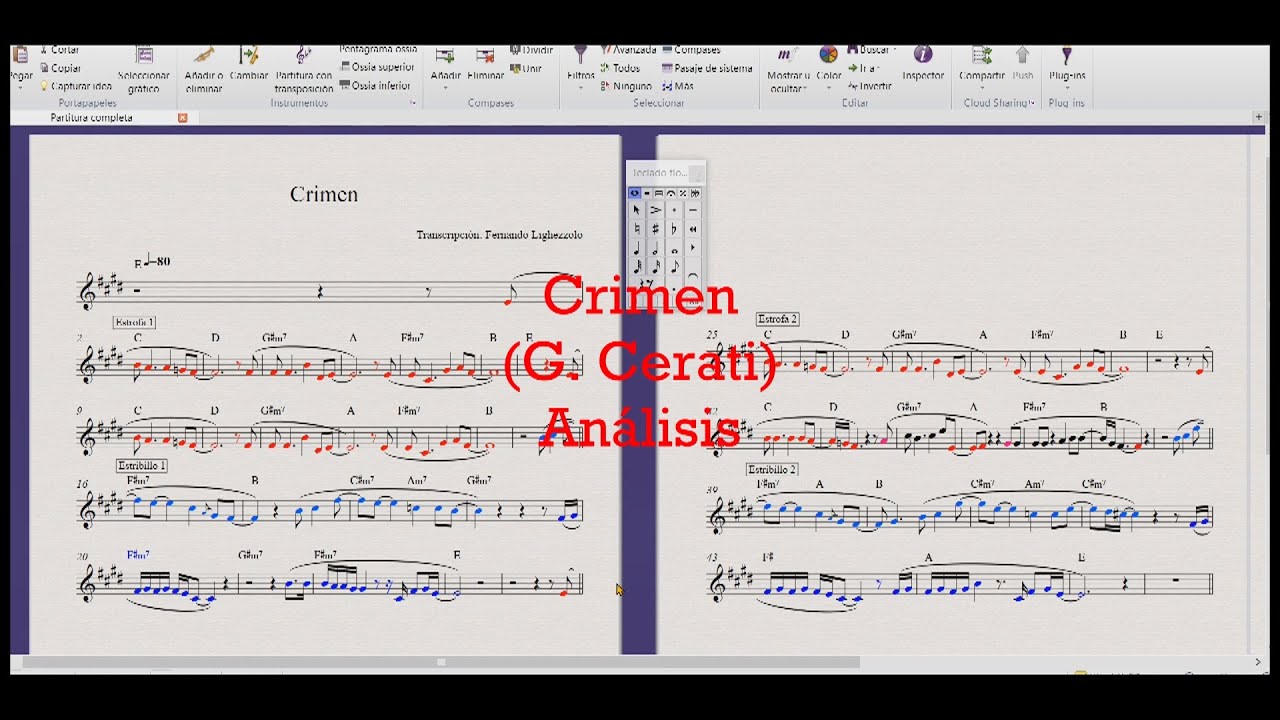 Crimen -  G. Cerati. Análisis melódico-armónico