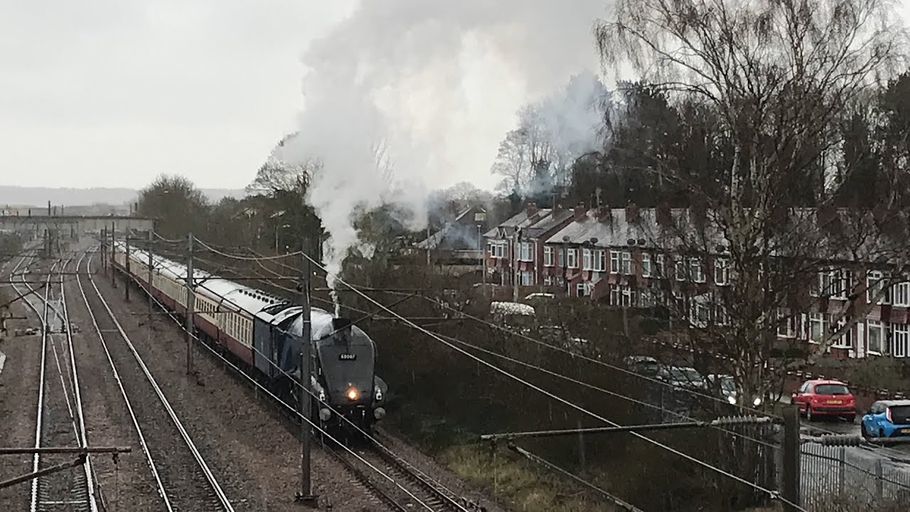 Full Sir Nigel Gresley water stop at Babworth Retford 1Z07 11:43 2/3/2024