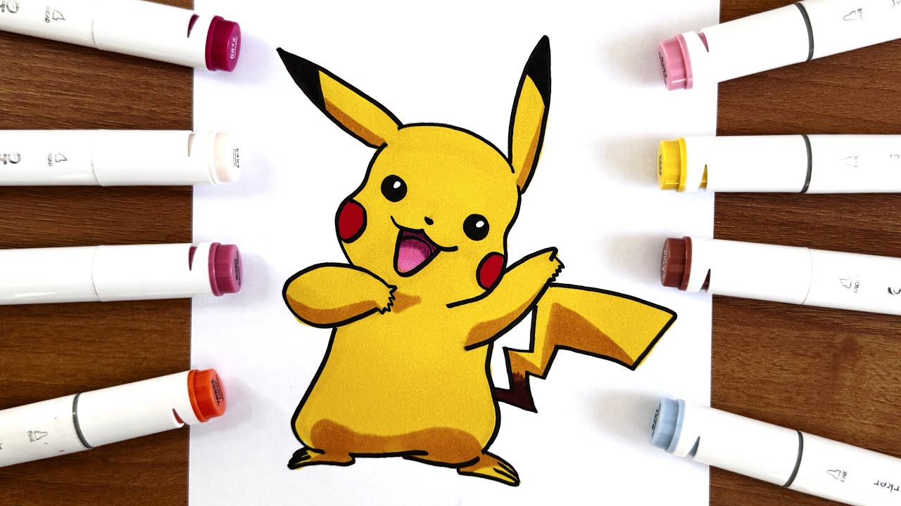 How to Draw Pikachu | Step-by-Step | Pokémon ASMR