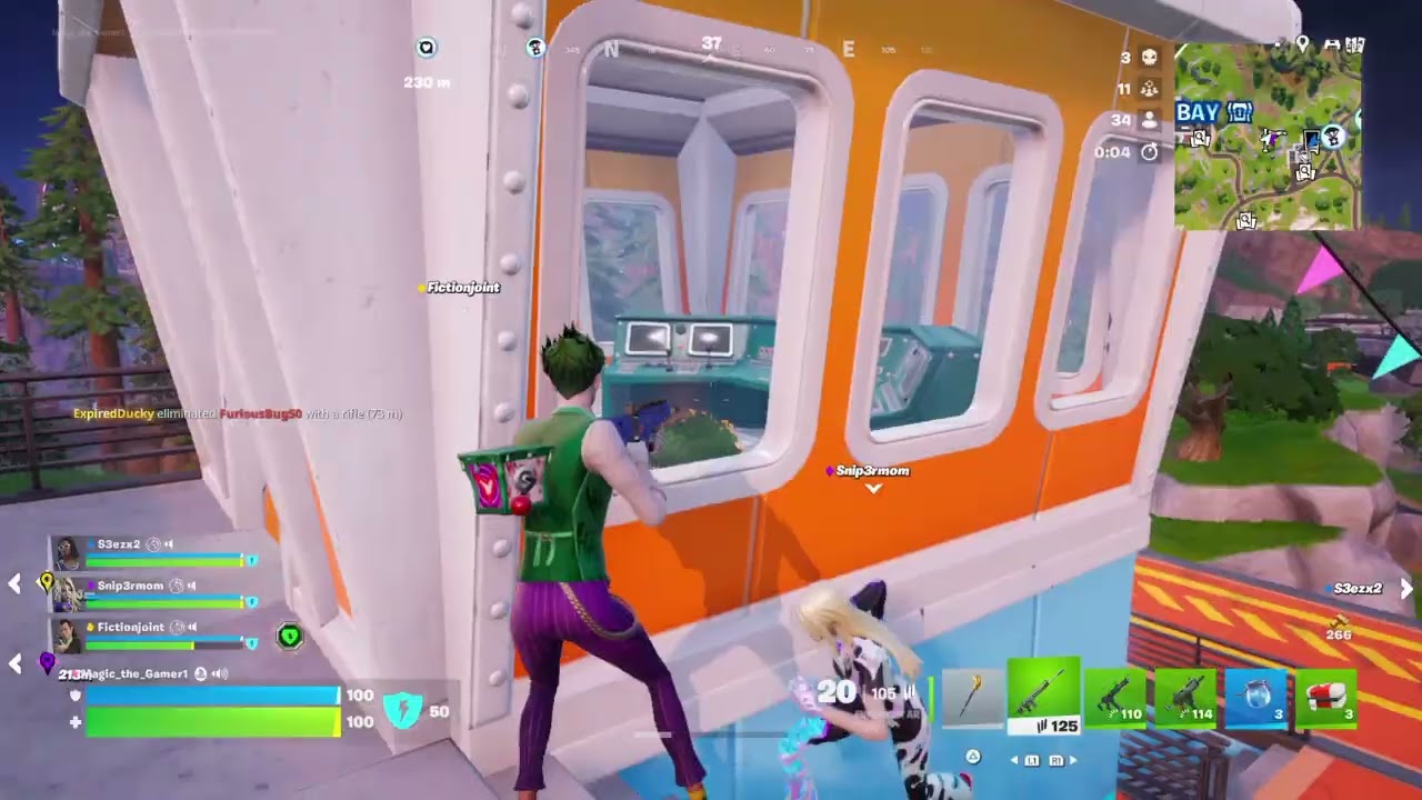 A crazy fight in Fortnite