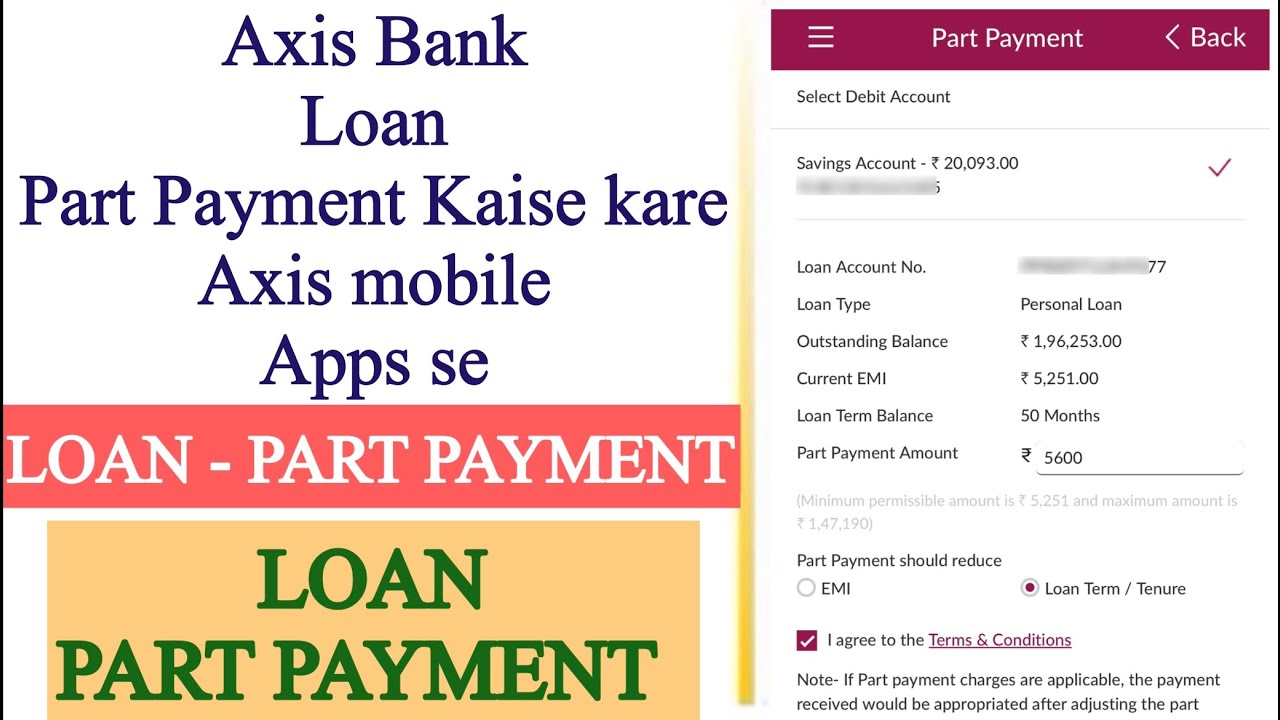 How to Make Axis Loan Online Part Payment | Axis Loan Online Part Payment Using Axis Mobile App |