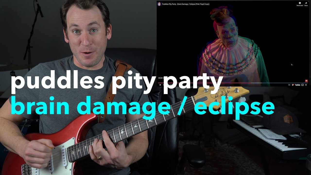 Guitar Teacher REACTS: Puddles Pity Party - Brain Damage / Eclipse (Pink Floyd Cover)
