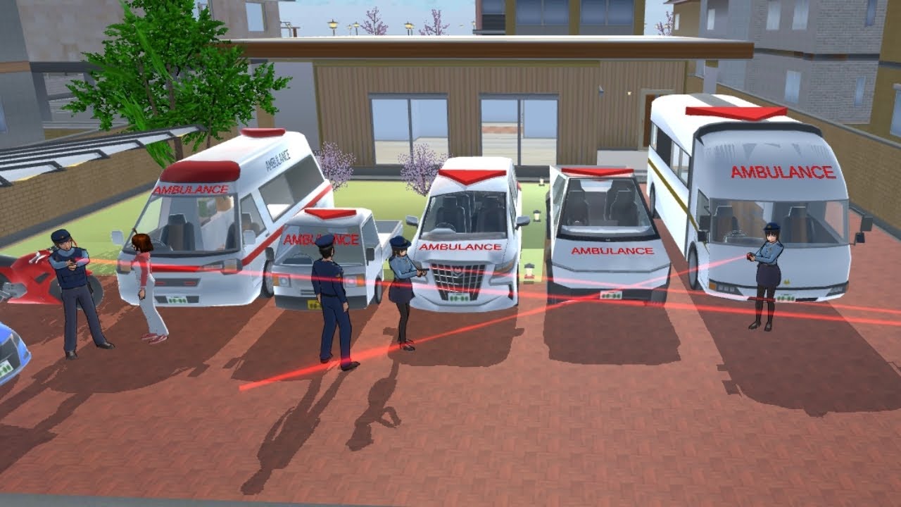 Collection all Ambulance Cars 🚑 at Boy Home 🏡😲 Sakura School Simulator 
