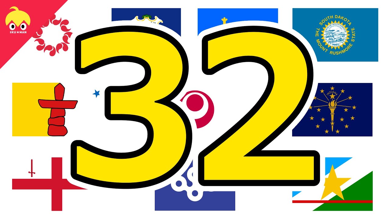 ピタゴラ国旗３２【世界の国や地域の旗】