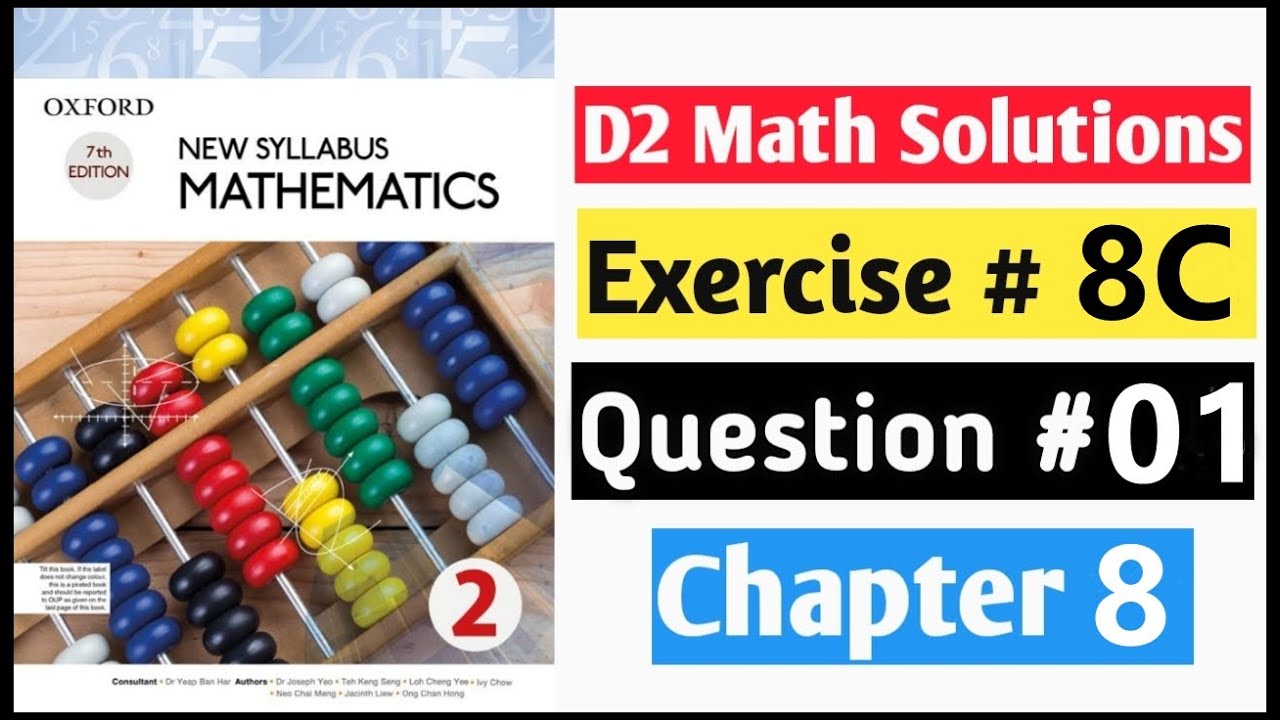 Exercise 8c Question no 1 Oxford Math's New Syllabus D2 || Book 2 Mathematics Oxford New Syllabus
