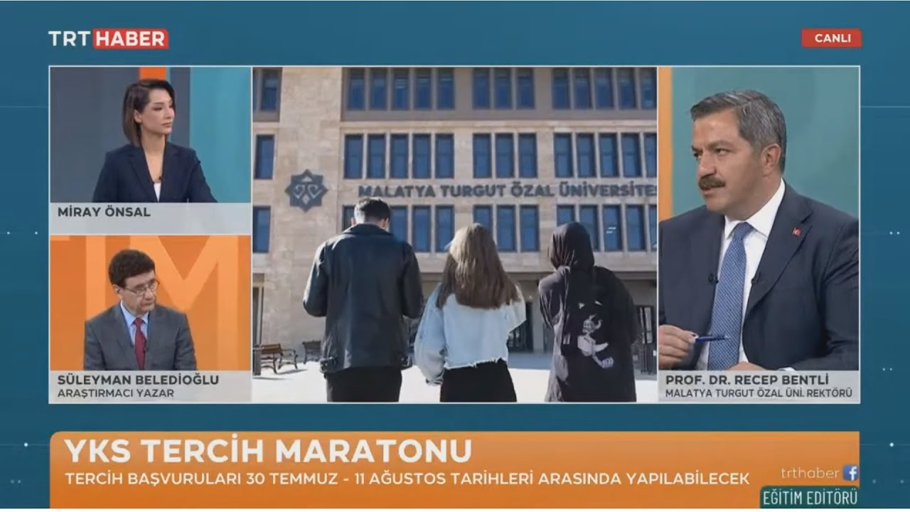 MTÜ Rektörü Prof. Dr. Recep Bentli TRT HABER'de 