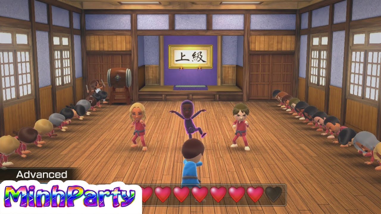 Wii Party U Minigames Gameplay Dojo Domination #24 @MINH PARTY U