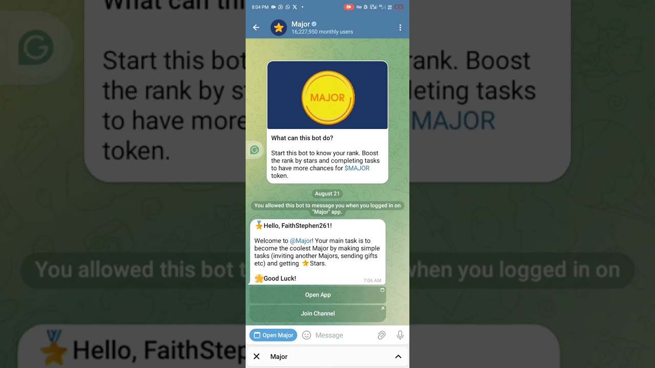 Tutorial on Major Airdrop