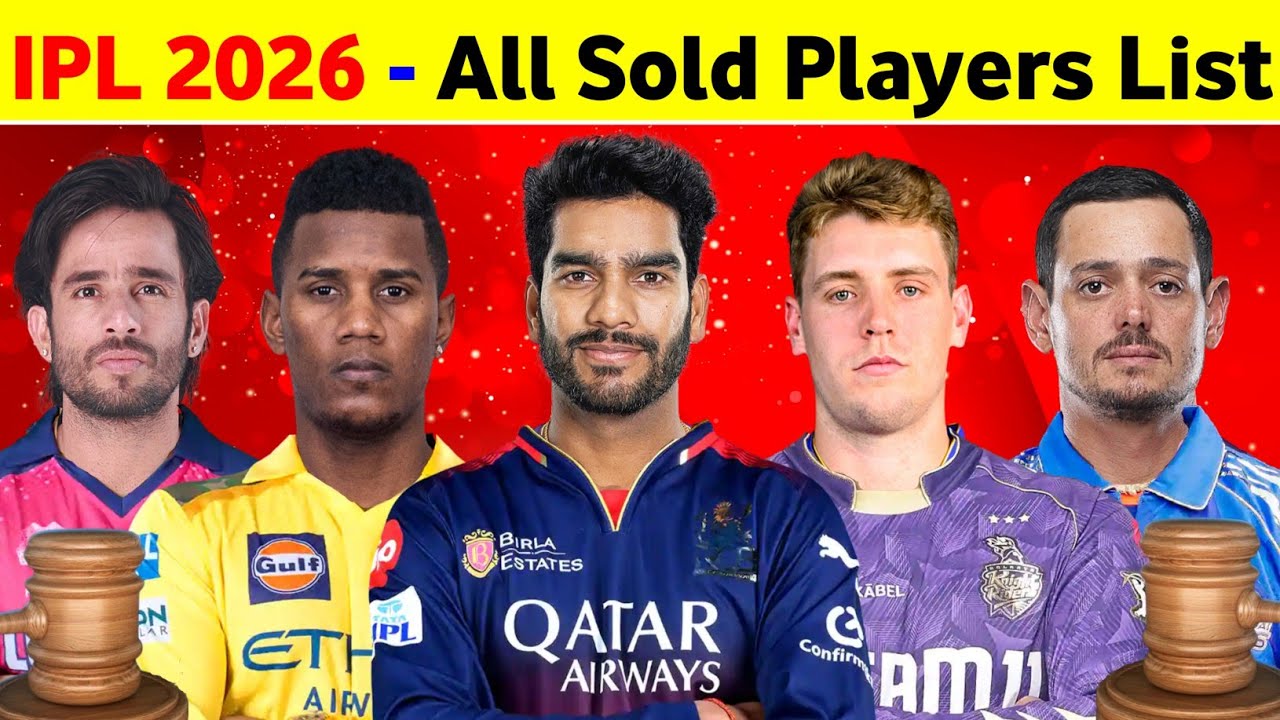 IPL Auction 2026 - IPL 2026 Sold Players List Announce After Auction || IPL Sold Players 2026