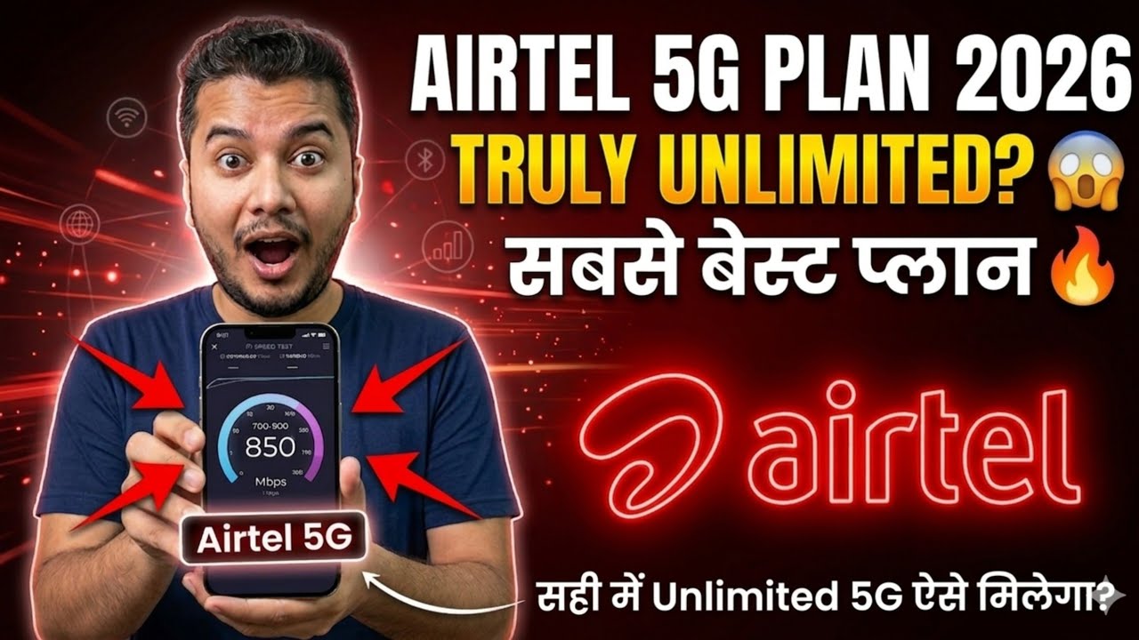 Airtel Unlimited 5G Recharge | Airtel Unlimited 5G Data Plan 2026 | Airtel 5G Data 🔥