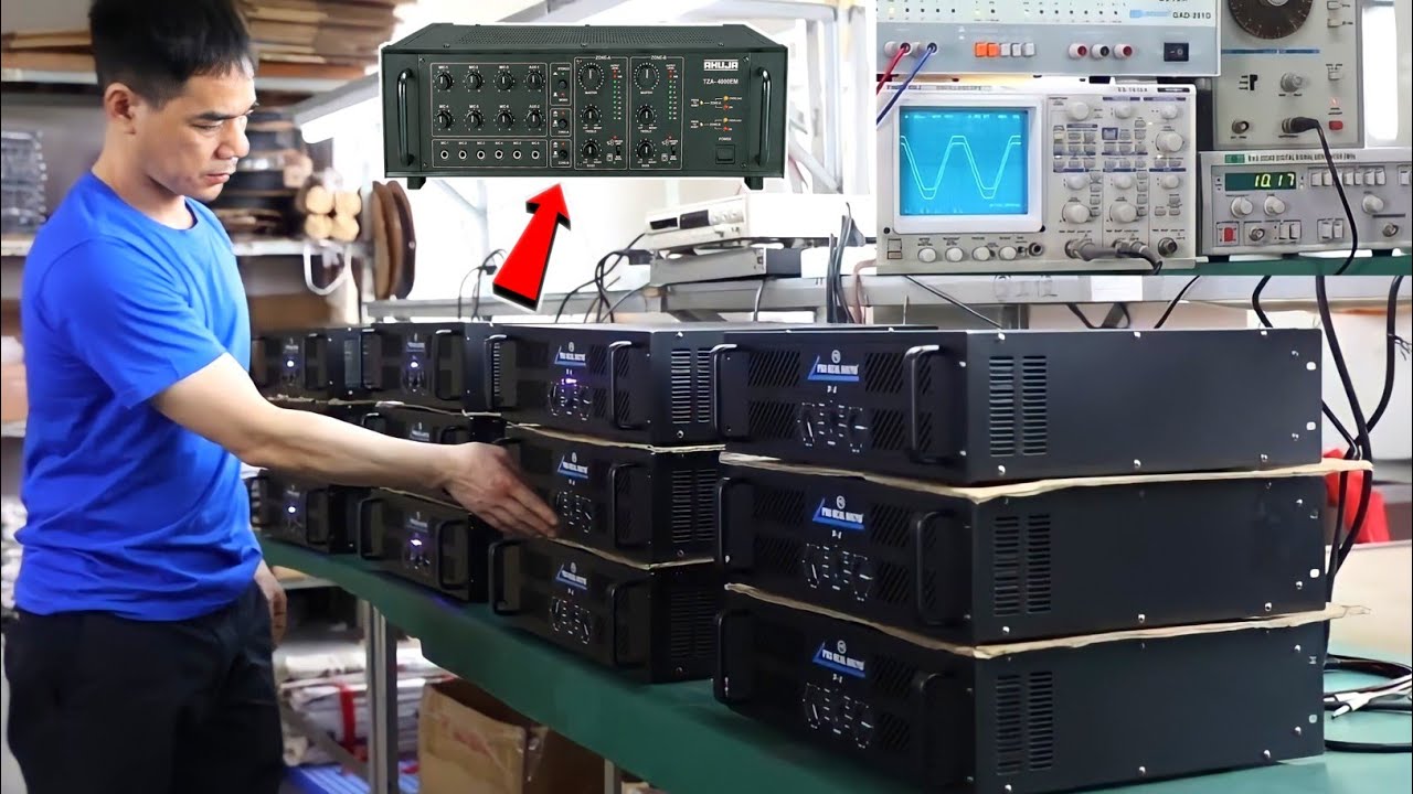 FACTORY में DJ AMPLIFIER कैसे बनता है ||DJ Amplifier And DJ Sound Manufacturing || #spinningtop.