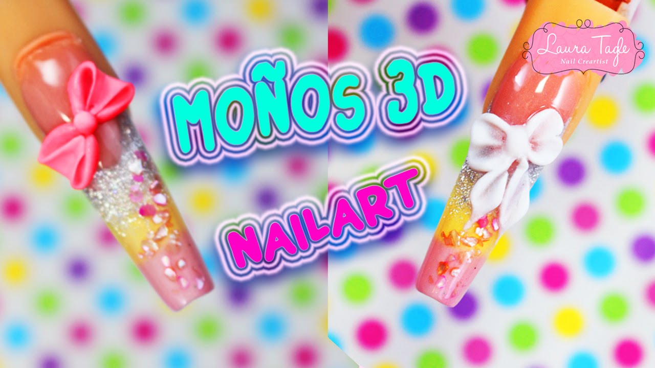 Moños 3D para uñas de Acrílico