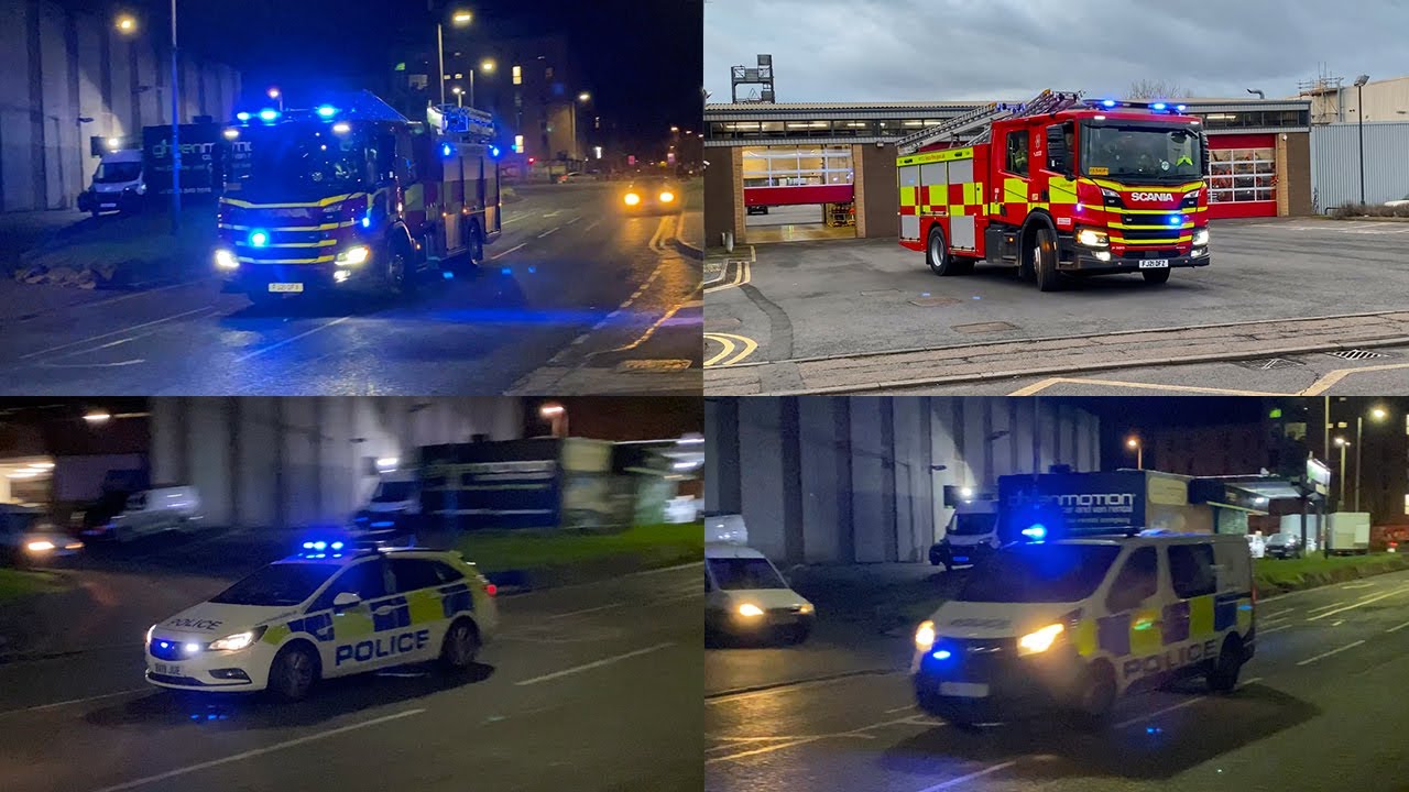 Next Generation Fire Engines, Police Cars & Vans Responding on Lights and Sirens in Leicester!